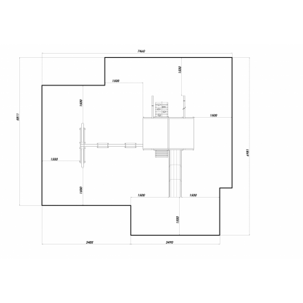 Комплекс &quot;Непоседа&quot; 120 см с пристройкой, треногой и скалодромом (Модель 6), фото 3
