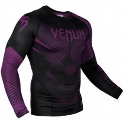 Рашгард Venum NoGi 2.0 Black/Purple L/S, фото 2