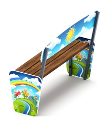 Скамейка детская Солнышко - МФ 41.01.04-И1, фото 4 Скамейка детская Солнышко - МФ 41.01.04-И1, фото 4