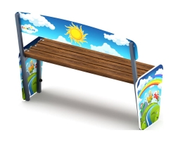 Скамейка детская Солнышко - МФ 41.01.04-И1, фото 2 Скамейка детская Солнышко - МФ 41.01.04-И1, фото 2