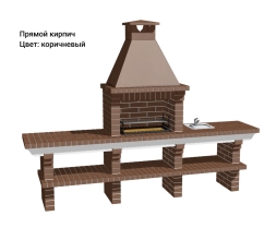 Печь Аристократ 710 Прямоугольный кирпич желтый, фото 7