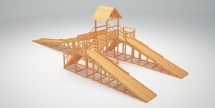 Зимняя горка TORUDA Север wood-11 (скат 11.8 м)