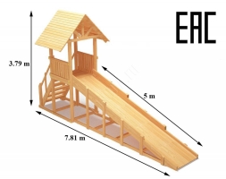 Зимняя горка TORUDA Север wood-5 (скат 5 м), фото 4