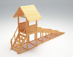 Зимняя горка TORUDA Север wood-5 (скат 5 м), фото 2