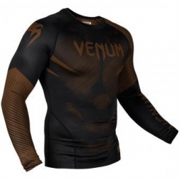 Рашгард Venum NoGi 2.0 Black/Brown L/S, фото 2