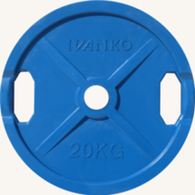 Диск JOHNS цветной 2-х хватовый обрезиненный d51мм, 20кг