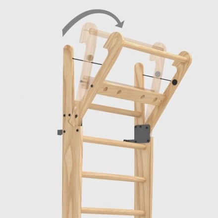 Шведская стенка с 10-ю перекладинами NOHrD WallBars, материал: дуб, фото 7