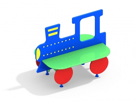 МФ 1.201 Лавочка со спинкой Паровозик, фото 1