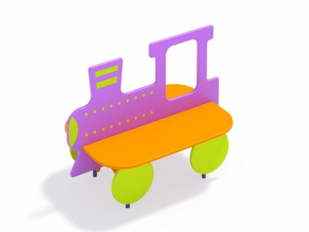 МФ 1.201 Лавочка со спинкой Паровозик, фото 3