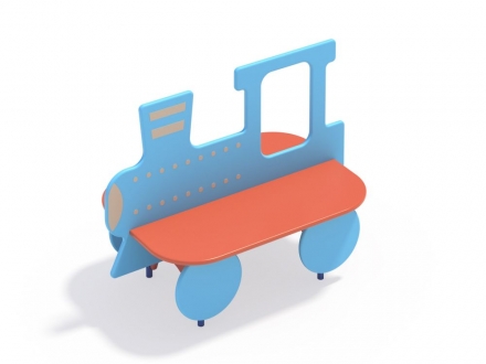 МФ 1.201 Лавочка со спинкой Паровозик, фото 5