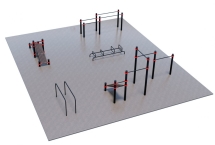 Проект Дворовая площадка для Воркаут и ГТО 2-5 (12 x 10 м)