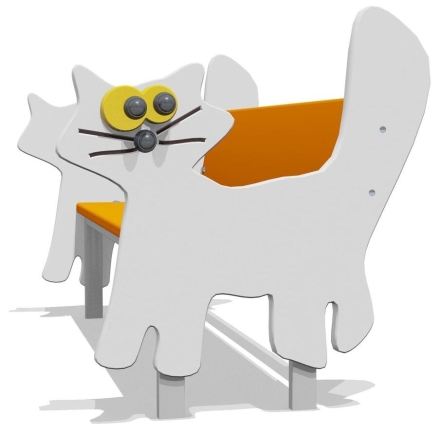 Скамейка детская Котенок ВСТ 1291 для игровой площадки, фото 1