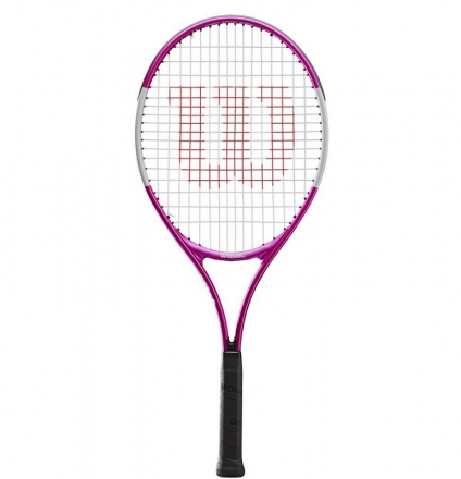 Ракетка б/т Wilson Ultra Pink21 GR00000, арт.WR028010U,для дет. 5-6лет, алюминий, со струн., роз-бел, фото 1