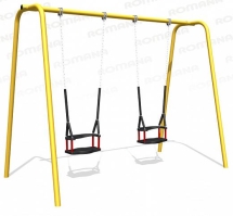 Качели двойные со спинкой Romana 108.58.00-01 для детской площадки