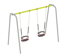 Качели двойные со спинкой Romana 108.58.00-01 для детской площадки, фото 1
