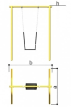 Качели одинарные Romana 108.54.00 для детской площадки