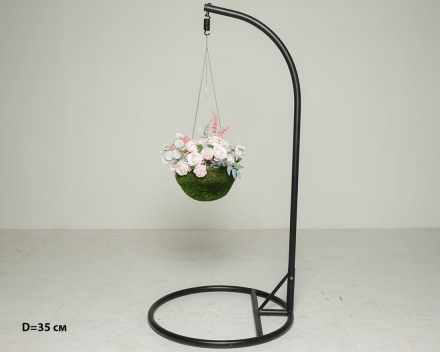 Топиари подвесное кашпо Нино, d = 45 см - газон Deluxe, фото 3