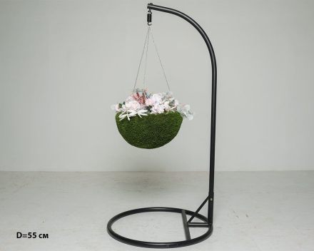 Топиари подвесное кашпо Нино, d = 45 см - газон Deluxe, фото 2