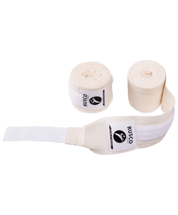 Бинт боксерский, 4,5 м, хлопок, белый, фото 1