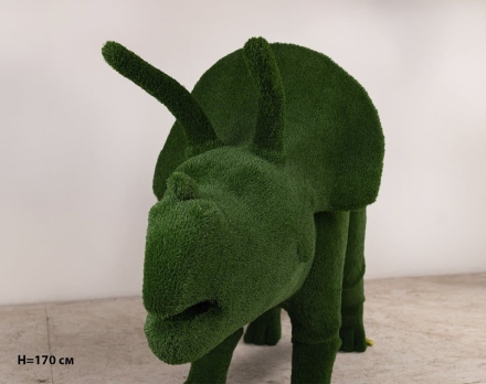 Топиари динозавр Трицератопс h=240 см - газон Есо, фото 5