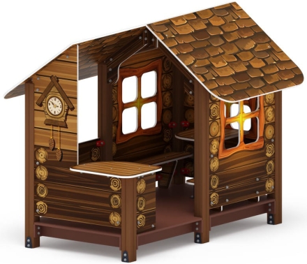 Домик с часами (Коричневый) - МФ 10.01.09-02, фото 1