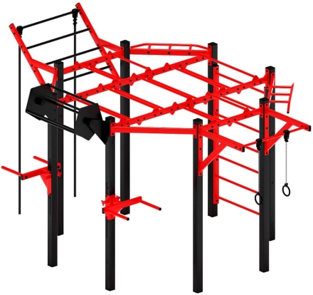 Многофункциональный спортивный комплекс (красный) МК 100.01-01, фото 4