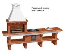 Печь Аристократ 716 S Прямоугольный кирпич красный