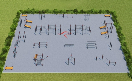 Спортивная площадка для воркаута № 11, фото 1