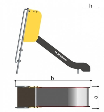 Горка Romana 110.22.00 H=950 для детских площадок, фото 3