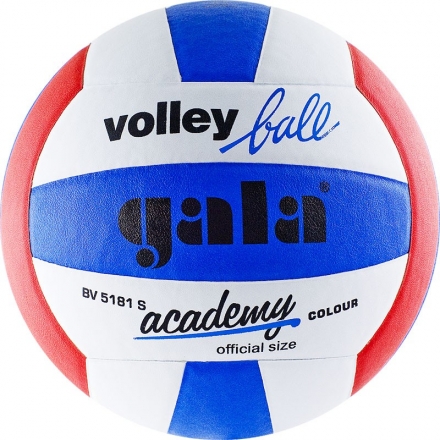 Мяч вол. &quot;GALA Academy&quot; арт. BV5181S, р. 5, синт. кожа ПУ, клееный, бут. кам, бел-син-красн, фото 1