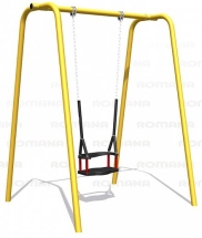 Качели одинарные со спинкой Romana 108.54.00-01 для детской площадки