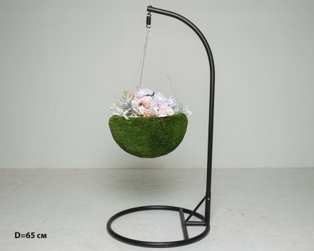 Топиари подвесное кашпо Нино, d = 55 см - газон Deluxe, фото 2