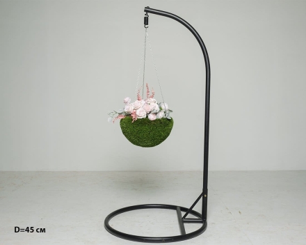 Топиари подвесное кашпо Нино, d = 55 см - газон Deluxe, фото 4