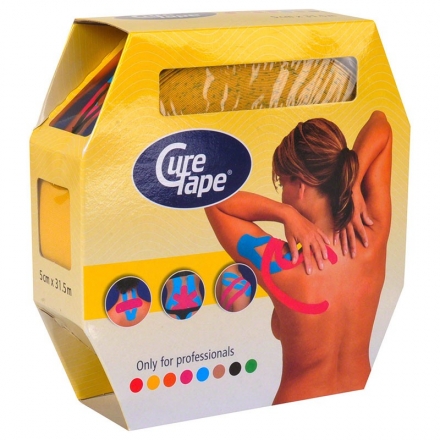 Тейп кинезиологический CureTape Giant Roll Yellow, 5 см x 31.5 м, арт. 161049, желтый, фото 1