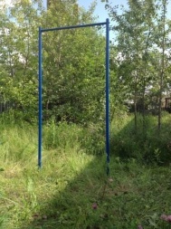 Уличный турник одинарный со стойкой 3 м