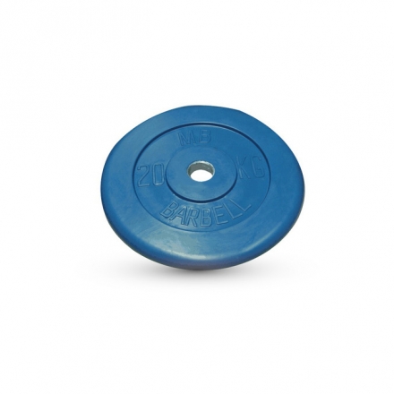 Диск обрезиненный Barbell d 31 мм цветной 20 кг, фото 1