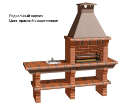 Печь Аристократ 704 Прямоугольный кирпич красный с коричневым, фото 7