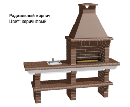 Печь Аристократ 704 Прямоугольный кирпич красный с коричневым, фото 9