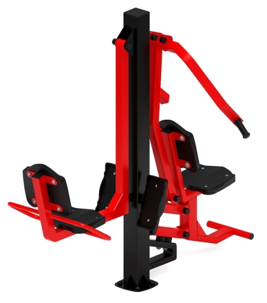 Жим ногами + жим от груди (красный) - Уличный тренажер - СТ 037-11, фото 2