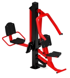 Жим ногами + жим от груди (красный) - Уличный тренажер - СТ 037-11, фото 1