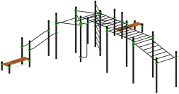 Воркаут ЛОВ 108 зеленый ВТ 102.25-02, фото 2