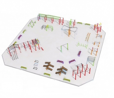 W-2.0.1 Большая площадка для воркаута, фото 1