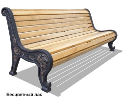Скамейка чугунная Новый парк, Сосна 1,2 м, фото 1