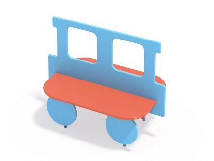 МФ 1.202 Лавочка со спинкой Вагончик, фото 5