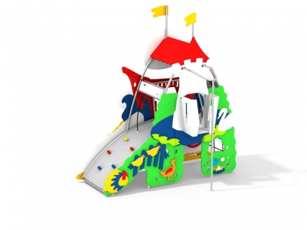 МФ 8.103.11 Домик с горкой двухстороний рыбка и озеро, фото 1