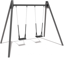 Качели 04056 металлические двойные для детской площадки