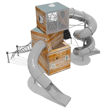 Игровой комплекс Эко Кубус VST 4503/2 для детской площадки, фото 2