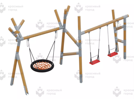 Качели на круглых столбах «Рога», фото 1