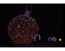 Светящаяся фигура Ёлочная игрушка на раме (диаметр 1 м)