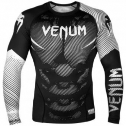 Рашгард Venum NoGi 2.0 Black/White L/S, фото 1